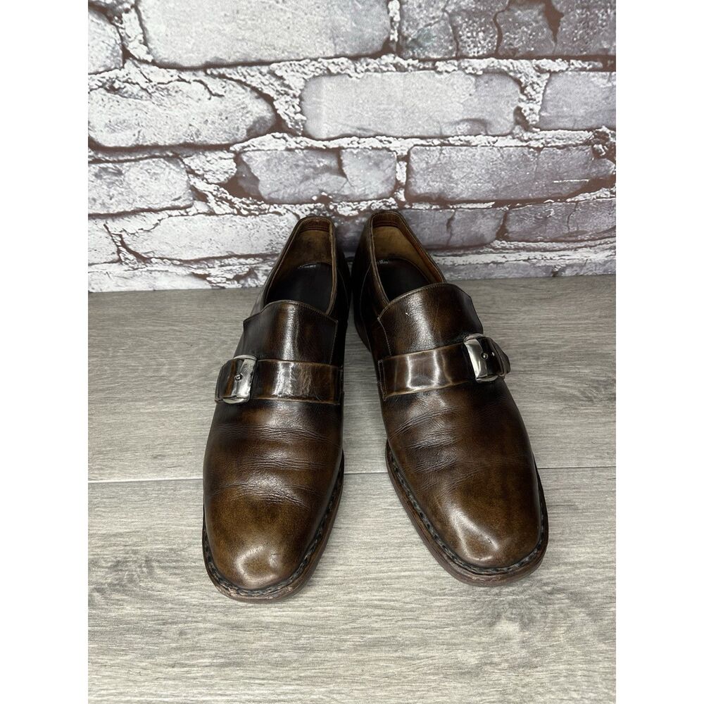 Barker Dark Brown Leather Monk Dress Loafers England Shoes Men’s Sz 6UK/7US/40EU
